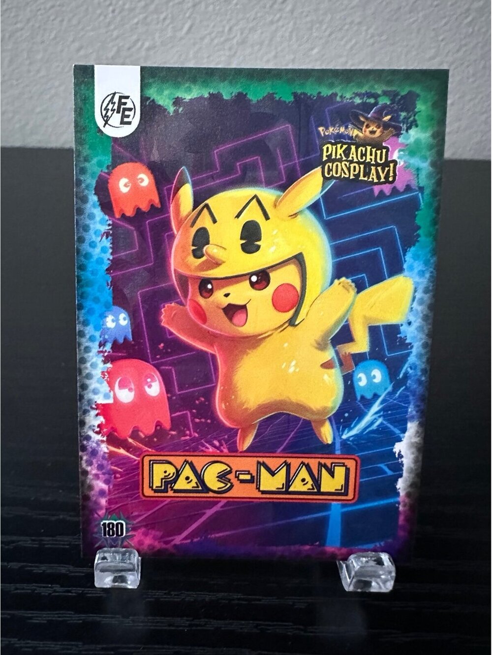 Pikachu Cosplay Pokemon x Pac Man Pikachu as Mr. Pack Man Card #180